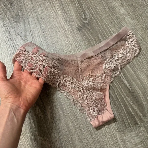 Source Unknown Pink Lace Trim Panties M - Picture 2 of 5